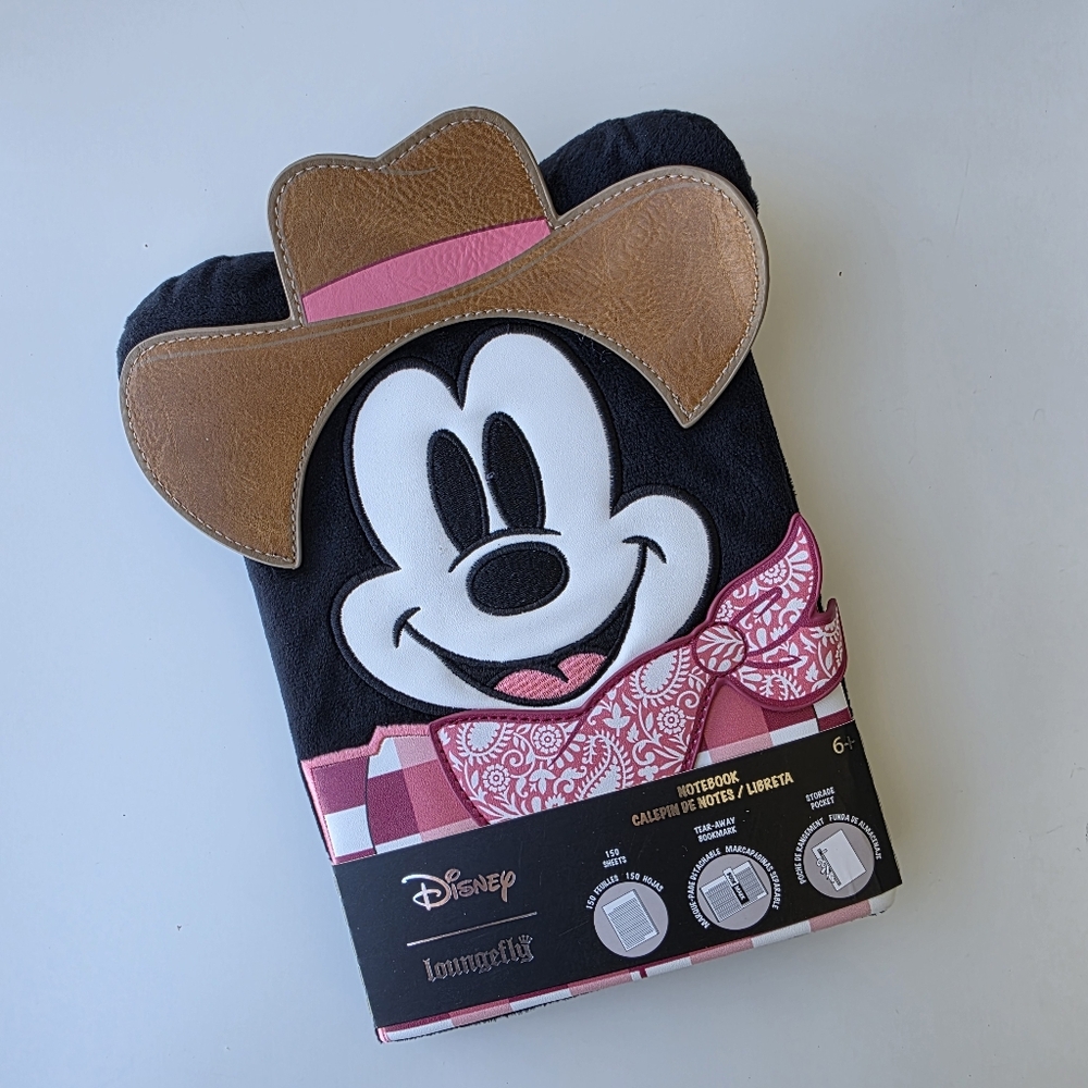Loungefly Disney Western Mickey Plush Refillable Stationary Notebook Journal